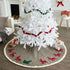 Hand Felted Wool Reindeer and Sleigh Tree Skirt - Christmas Eve Scene - ARCADIA HOME